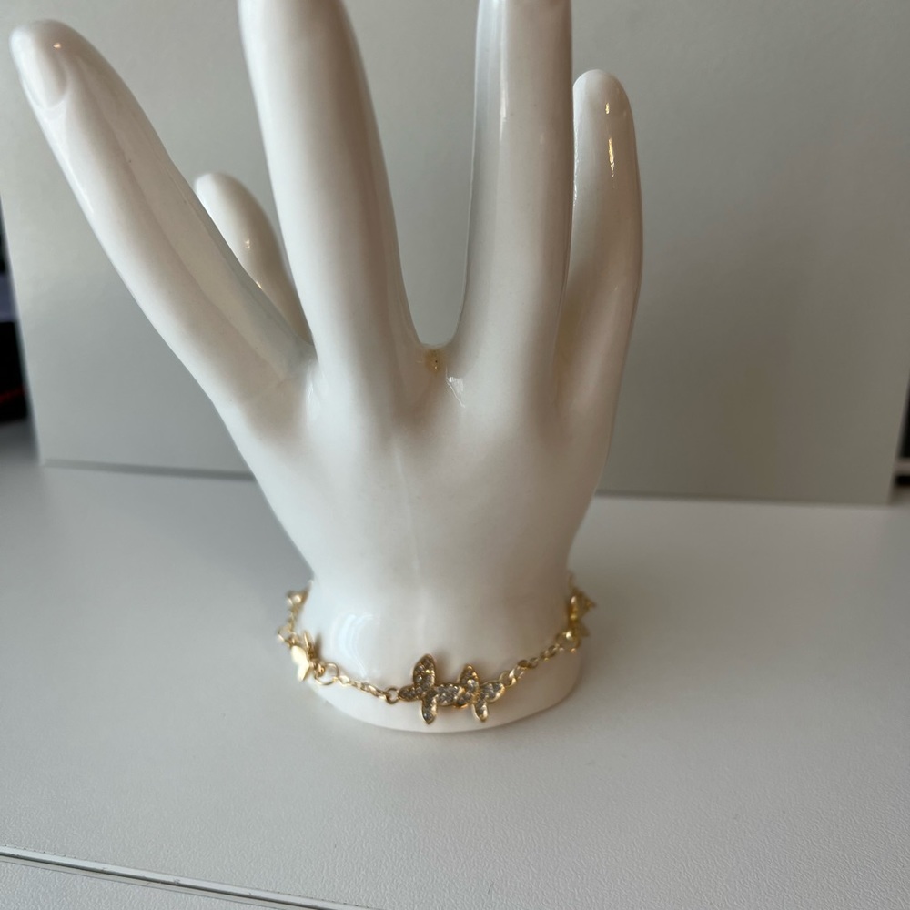 Butterfly Charm Bracelet. Gift for Her. Adjustable Size.